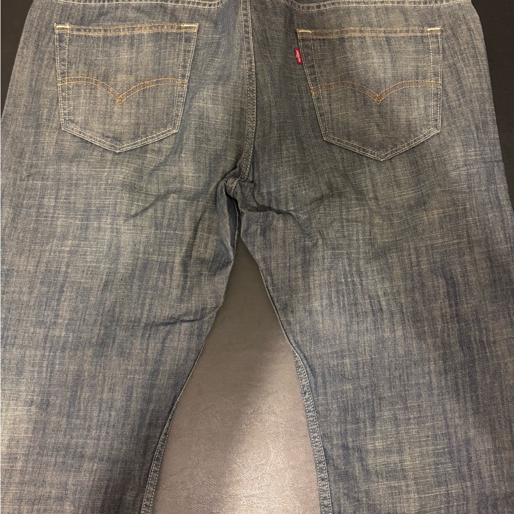 Levi's Dark Blue Relaxed 569 Jeans - Picture 2 of 4